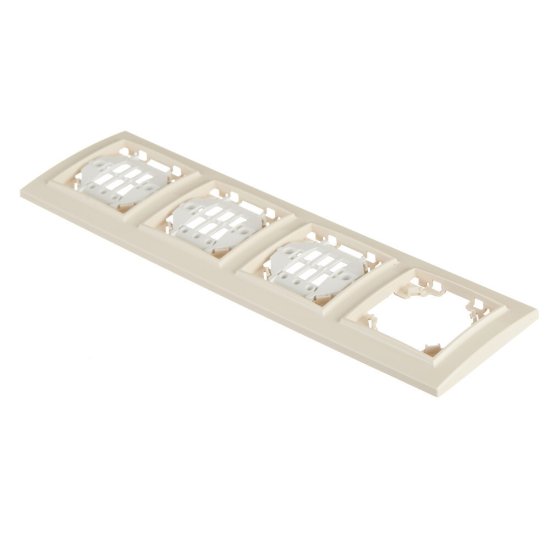 Рамка EKF Минск четырехместная бежевая (ERM-G-304-20)