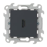 Розетка HDMI Simon 24 Harmonie встраиваемая графит (2411094-038)