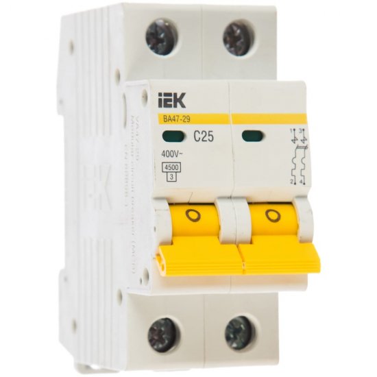 Автомат IEK ВА47-29 2п, C, 25А, 4.5кА