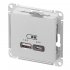 Розетка USB Systeme Electric AtlasDesign встраиваемая алюминий USB-A/ Type-C (ATN000339)
