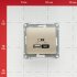 Розетка USB Systeme Electric Glossa встраиваемая титан USB-A/ Type-C (GSL000439)