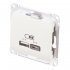 Розетка USB Systeme Electric Glossa встраиваемая бежевая USB-A/ Type-C (GSL000239)