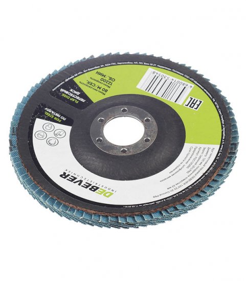 Круг лепестковый по металлу/древесине Debever 125х22,2 мм P60 торцевой (FDC125Z60/548)