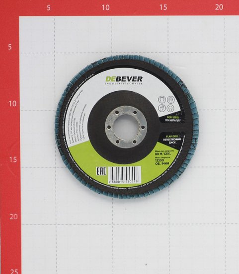 Круг лепестковый по металлу/древесине Debever 125х22,2 мм P60 торцевой (FDC125Z60/548)