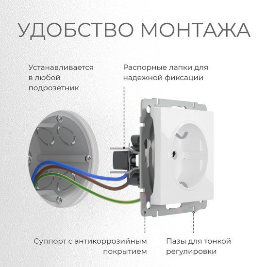 Розетка Werkel встраиваемая шампань рифленая (a051432)
