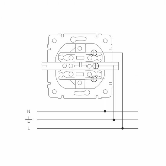 Розетка Werkel встраиваемая шампань рифленая (a051432)