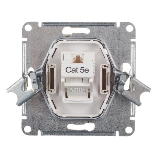 Розетка компьютерная Systeme Electric AtlasDesign встраиваемая бежевая RJ45 (ATN000283)
