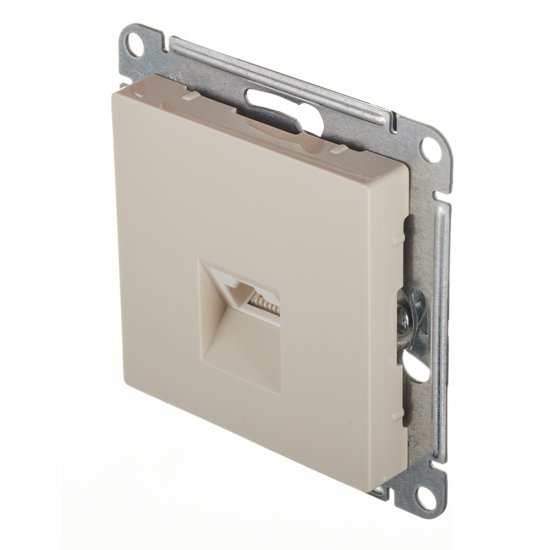 Розетка компьютерная Systeme Electric AtlasDesign встраиваемая бежевая RJ45 (ATN000283)