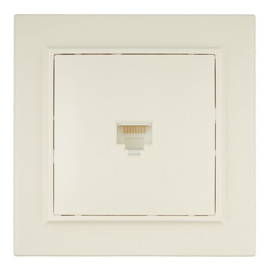 Розетка компьютерная EKF Минск встраиваемая бежевая RJ45 (ERK01-035-20)
