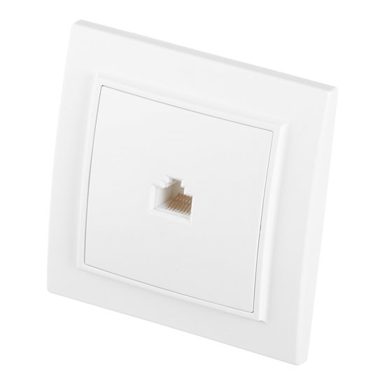 Розетка компьютерная EKF Минск встраиваемая белая RJ45 (ERK01-035-10)