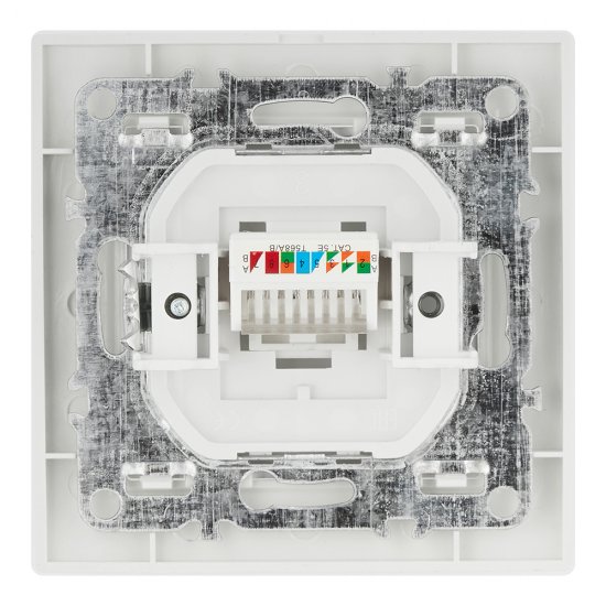 Розетка компьютерная EKF Минск встраиваемая белая RJ45 (ERK01-035-10)