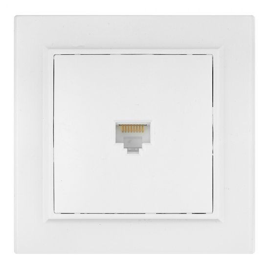 Розетка компьютерная EKF Минск встраиваемая белая RJ45 (ERK01-035-10)