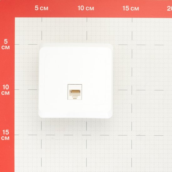 Розетка компьютерная Systeme Electric Этюд встраиваемая белая RJ45 (KOMC-001B)