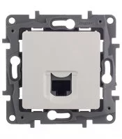 Розетка компьютерная Legrand Etika встраиваемая белая RJ45 (672241)