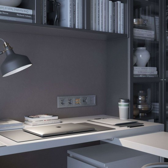 Розетка акустическая Werkel встраиваемая серебряная (a052067)