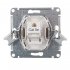 Розетка компьютерная Systeme Electric AtlasDesign встраиваемая алюминий RJ45 (ATN000383)
