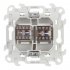 Розетка компьютерная Simon 24 Harmonie встраиваемая белая 2хRJ45 (2450593-030)