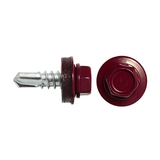 Кровельный саморез swfs 4.8х28 мм RAL-3005 250 шт.
