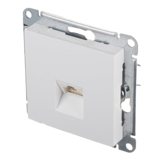 Розетка компьютерная Systeme Electric AtlasDesign встраиваемая белая RJ45 (ATN000183)