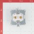 Розетка аудио Systeme Electric AtlasDesign встраиваемая алюминий (ATN000387)