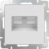 Розетка компьютерная Werkel встраиваемая белая 2хRJ45 (a051115)