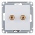 Розетка аудио Systeme Electric AtlasDesign встраиваемая белая (ATN000187)