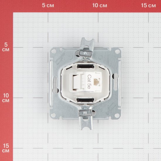 Розетка компьютерная Systeme Electric AtlasDesign встраиваемая карбон RJ45 (ATN001083)