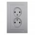 Розетка Systeme Electric AtlasDesign встраиваемая алюминий (ATN000320)