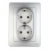 Розетка Systeme Electric Blanca встраиваемая алюминий (BLNRS001023)