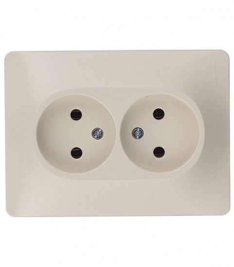 Розетка Systeme Electric Glossa встраиваемая бежевая (GSL000220)