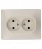 Розетка Systeme Electric Glossa встраиваемая бежевая (GSL000220)