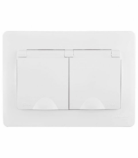 Розетка Systeme Electric Blanca встраиваемая белая со шторками (BLNRS441121)