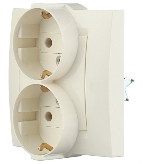 Розетка Simon 15 встраиваемая слоновая кость (1590459-031)