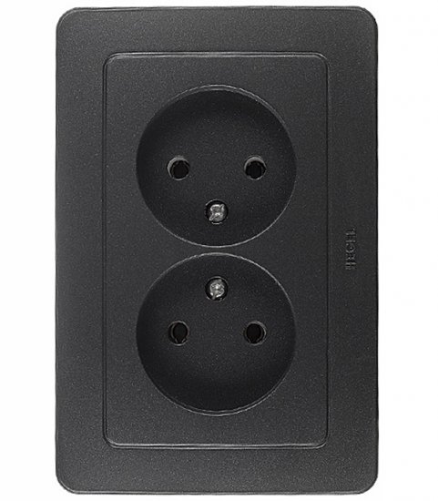 Розетка Hegel Master встраиваемая черная (РС16-341-08)
