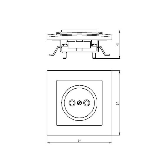 Розетка Svet встраиваемая белая (0216-00011)