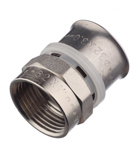 Соединитель прямой VALTEC (VTm.202.N.003206) 32(пресс) х 1 ВР(г)