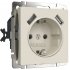 Розетка Werkel встраиваемая айвори матовая со шторками с 2хUSB-А (a062426)