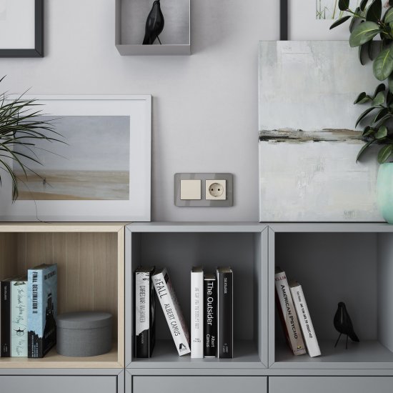 Розетка Werkel встраиваемая айвори со шторками (a059275)