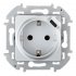 Розетка Legrand Inspiria встраиваемая алюминий с USB Type-C (673772)