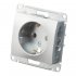 Розетка Systeme Electric Glossa встраиваемая алюминий (GSL000343)
