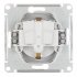 Розетка Systeme Electric Glossa встраиваемая алюминий со шторками (GSL000345)