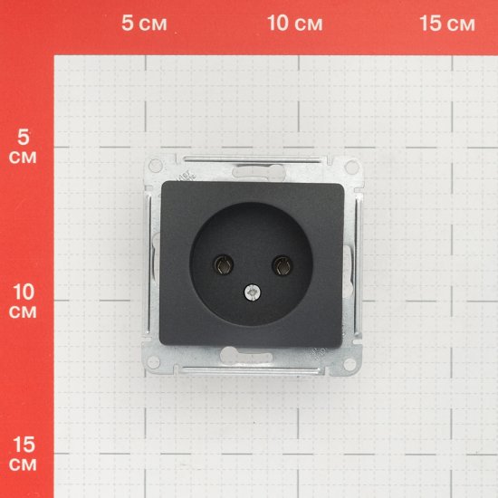 Розетка Systeme Electric Glossa встраиваемая антрацит (GSL000741)