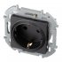Розетка Legrand Inspiria встраиваемая антрацит (673723)