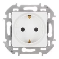 Розетка Legrand Inspiria встраиваемая белая со шторками (673730)