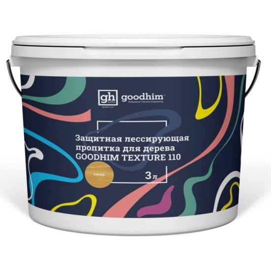 Лессирующая защитная пропитка для дерева Goodhim TEXTURE 110