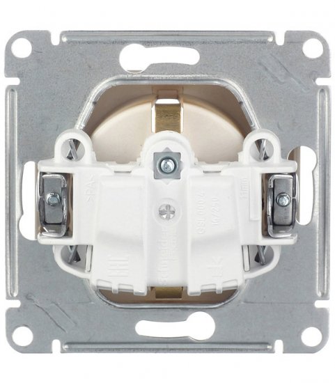 Розетка Systeme Electric Glossa встраиваемая титан (GSL000443)