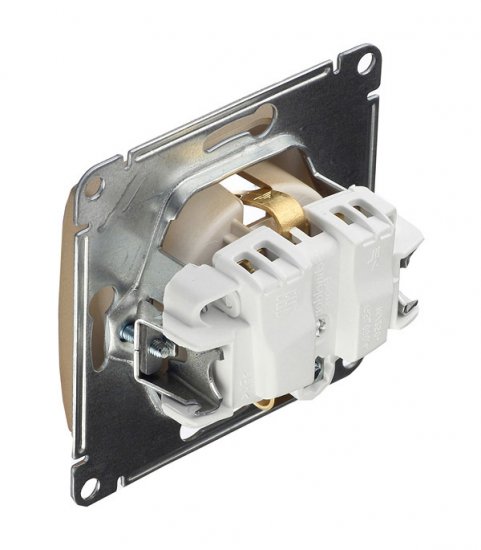 Розетка Systeme Electric Glossa встраиваемая титан (GSL000443)