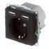 Розетка Systeme Electric AtlasDesign встраиваемая карбон 2хUSB-А (ATN001030)