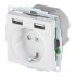 Розетка Systeme Electric AtlasDesign встраиваемая белая 2хUSB-А (ATN000130)