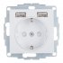 Розетка Systeme Electric AtlasDesign встраиваемая белая 2хUSB-А (ATN000130)